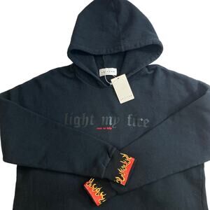 Drifter black oversized hoodie sweatshirt, Unisex long graphic rock anthem top